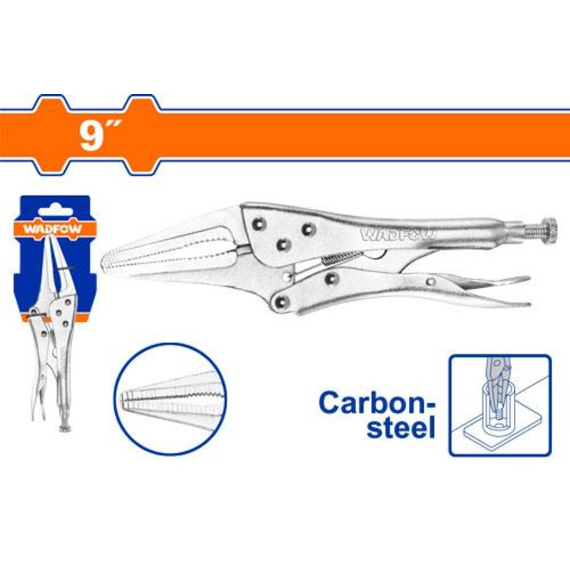 WADFOW Long nose locking plier"9"inch - WLP3C09