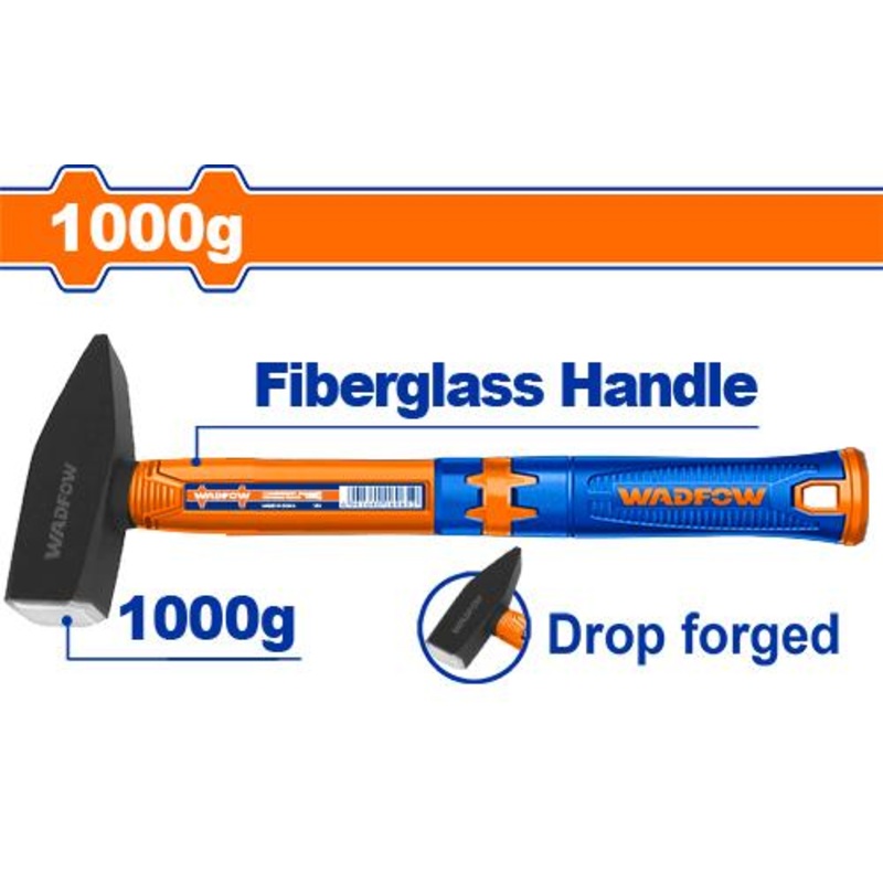WADFOW Machinist Hammer with Fiberglass Handle1000 g - WHM1310