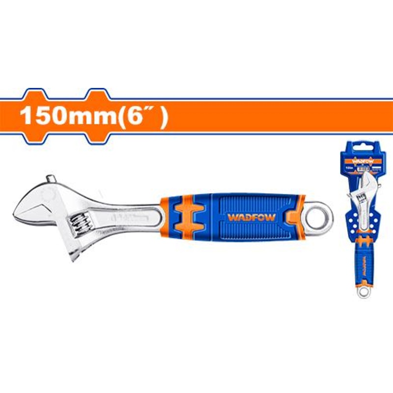 WADFOWA djustable wrench With rubber handle "6"inch/ 150mm - WAW2206