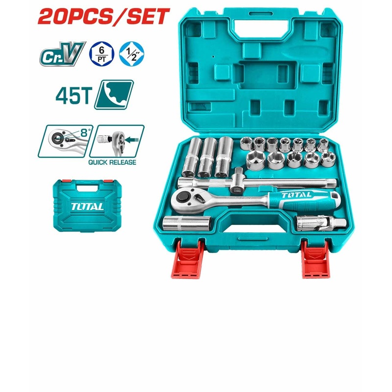TOTAL TOOL S20 Pcs 1/2" socket set-THT121201