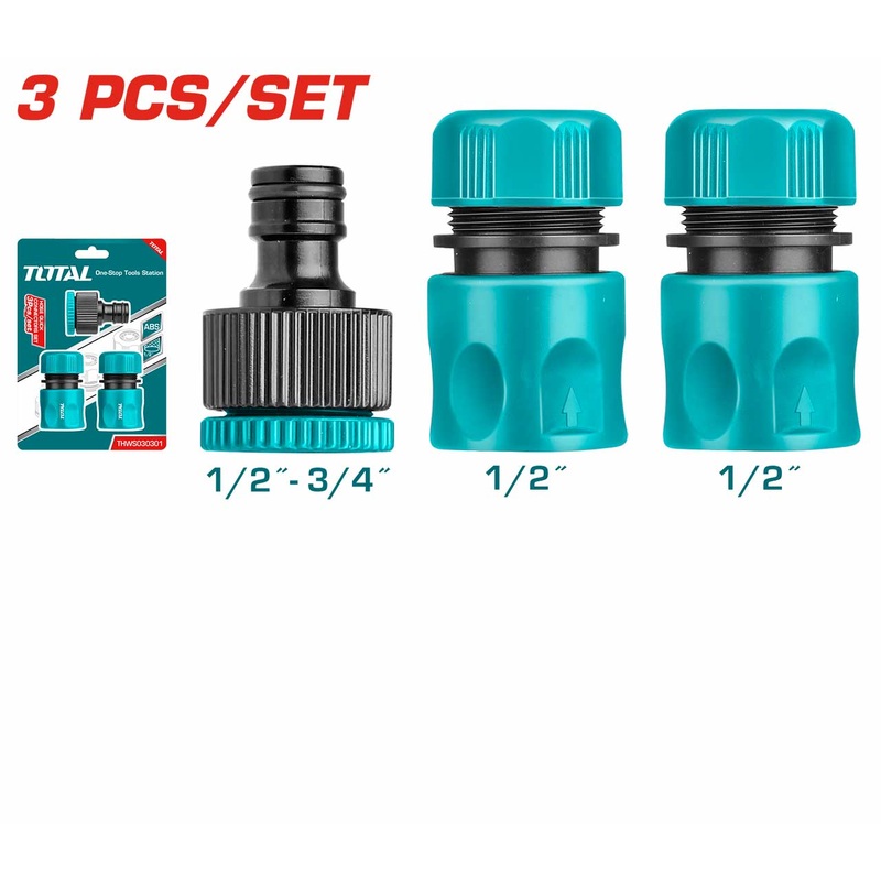 TOTAL TOOLS 3 pcs Hose quick connectors set 1/2 "THWS030301