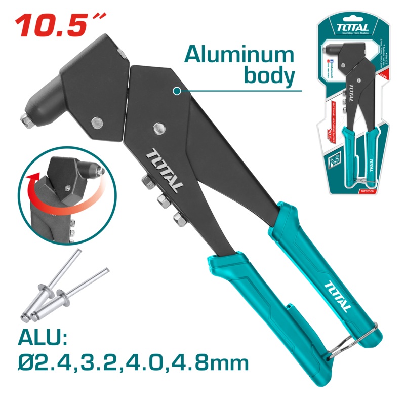 TOTAL TOOLS 360 Swivel head-hand Riveter 10.5"inch-THT32106