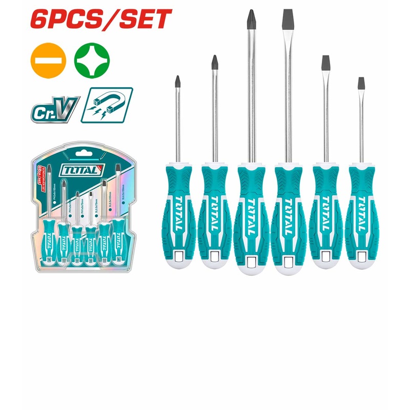 TOTAL TOOLS 6Pcs screwdriver set  - THT250606