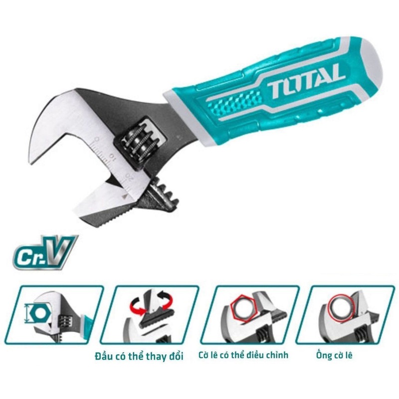 TOTAL TOOLS adjustable wrench2 IN 1 adjustable wrench10"inch THT10210G