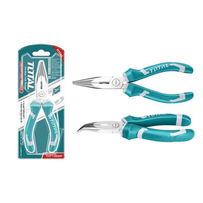 TOTAL TOOLS Bent nose pliers6"inch-THT1466P