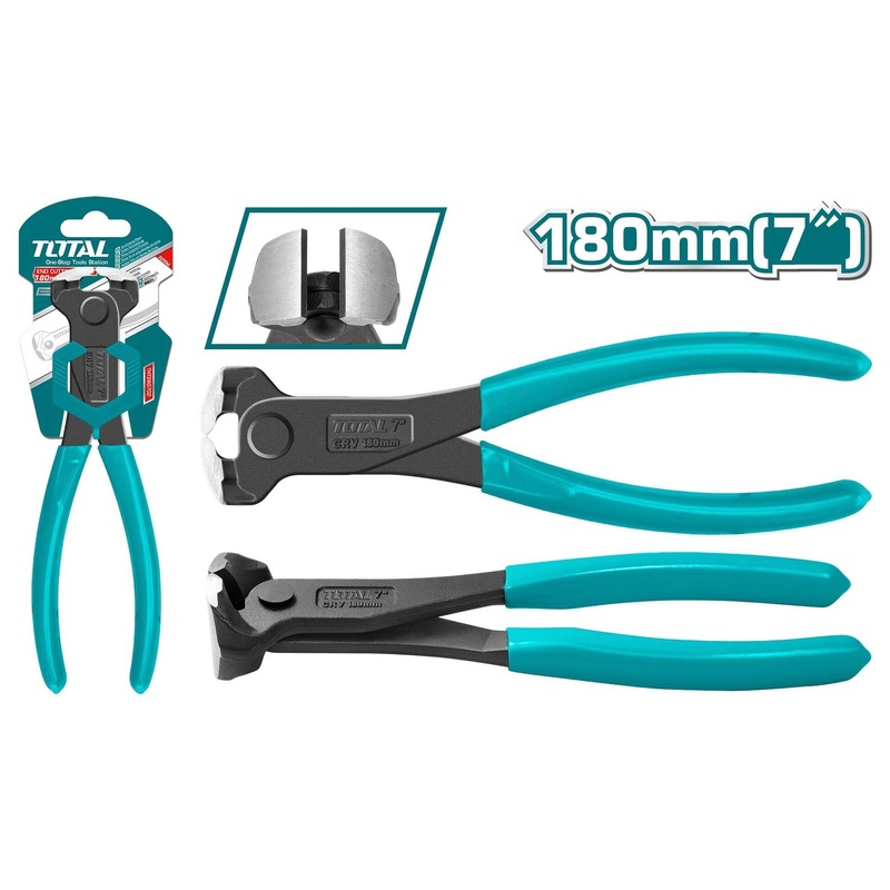 TOTAL TOOLS End cutting pliers 180mm(7") inch- THT260702