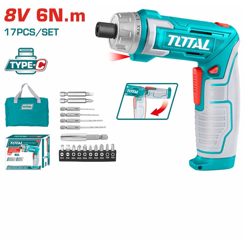 TOTAL TOOLS Lithium-Ion cordless screwdriver 8V - TSDLI0802