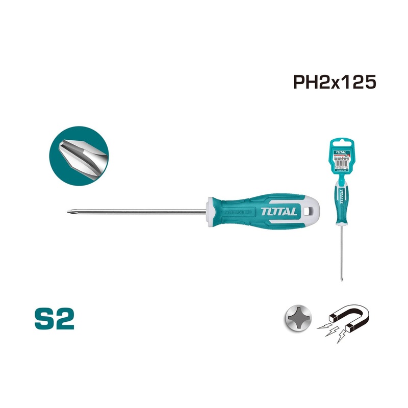 TOTAL TOOLS Phillips screwdriver 6mm X 125mm - THT26PH2125