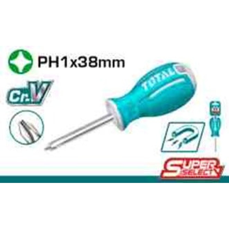 TOTAL TOOLS Phillips screwdriver "8"inch-TSDRSPH1038