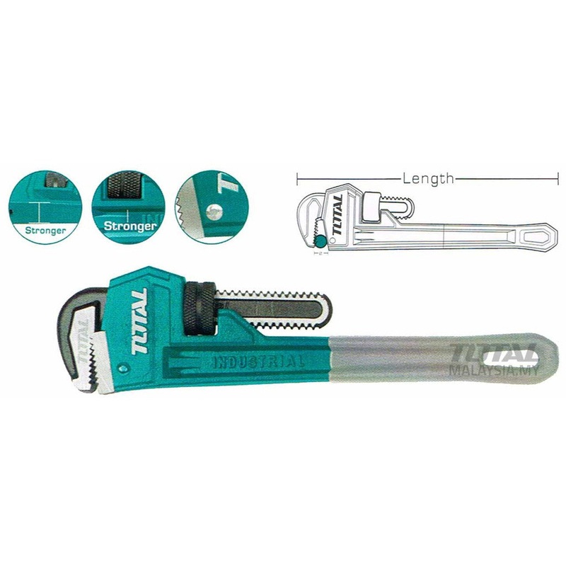 TOTAL TOOLS Pipe wrench 200mm(8") inch - THT170806