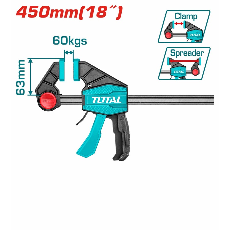 TOTAL TOOLS Quick bar clamp 18"inch - THT1340603