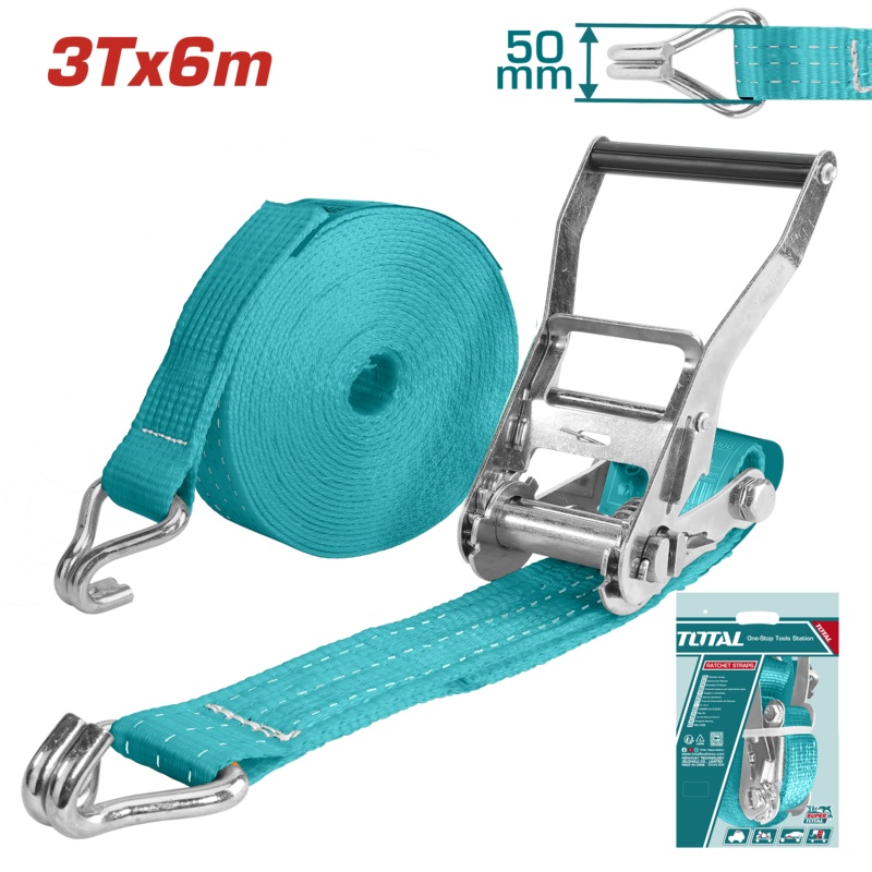 Total Tools Ratchet straps 3 T - 6 m-THTRS3061