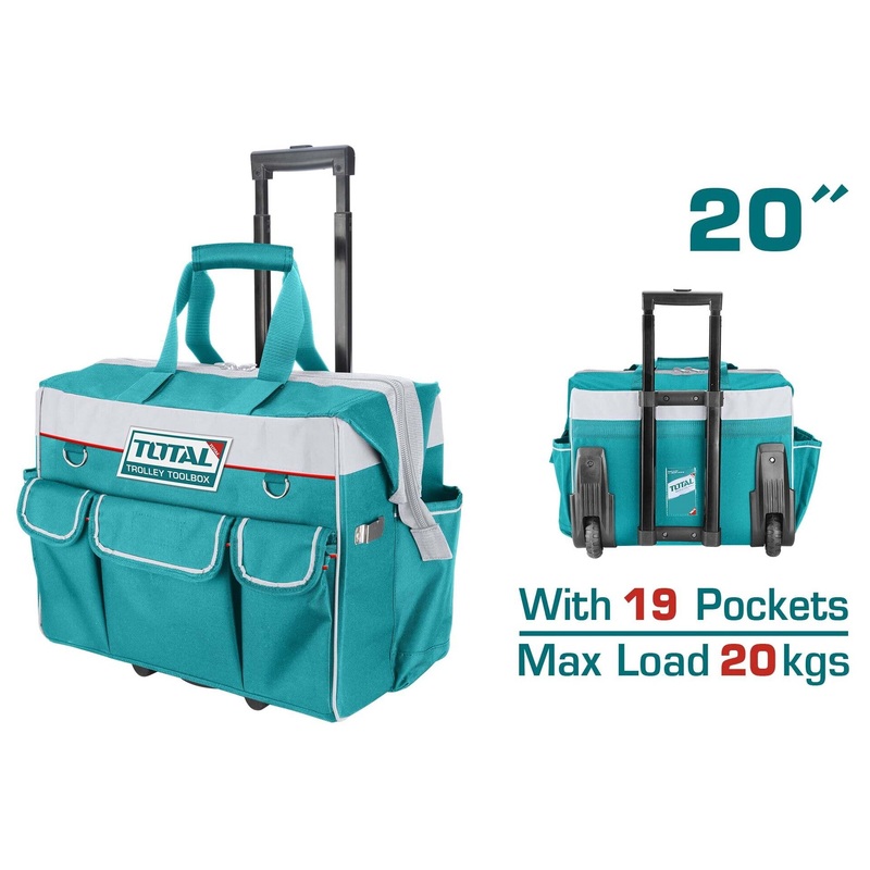 TOTAL TOOLS Rolling rigid tool bag  20 inch- THRRTB2001