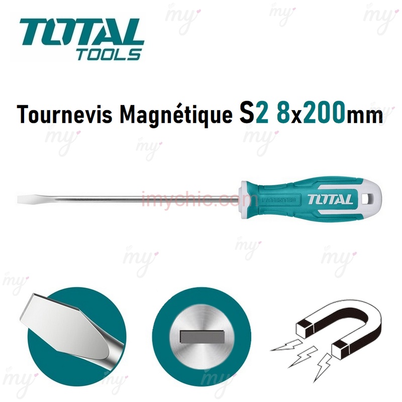 TOTAL TOOLS Slotted screwdriver 8mm X 200mm - THT268200
