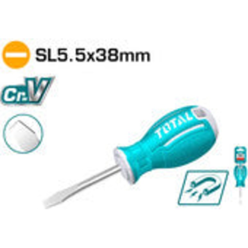 TOTAL TOOLS Slotted screwdriver5.5x38m super select-TSDRSSL5038