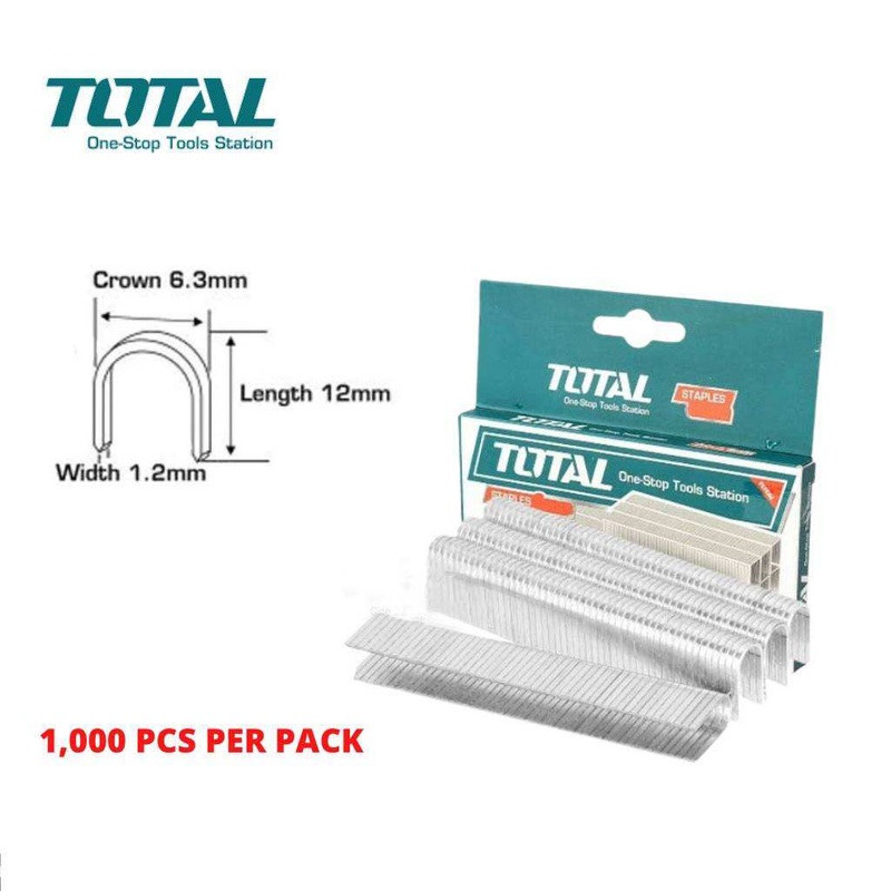 TOTAL TOOLS 1000pcs U-Shape Staples 12 X 1.2mm - THT39124