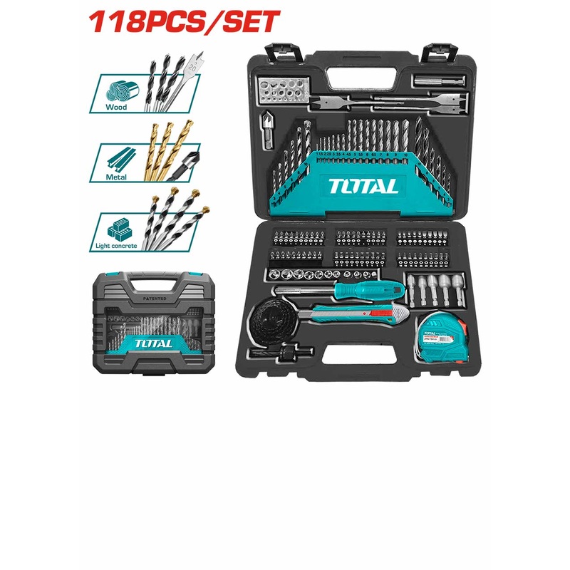 TOTAL TOOLS 118Pcs accessories set - THKTAC011182