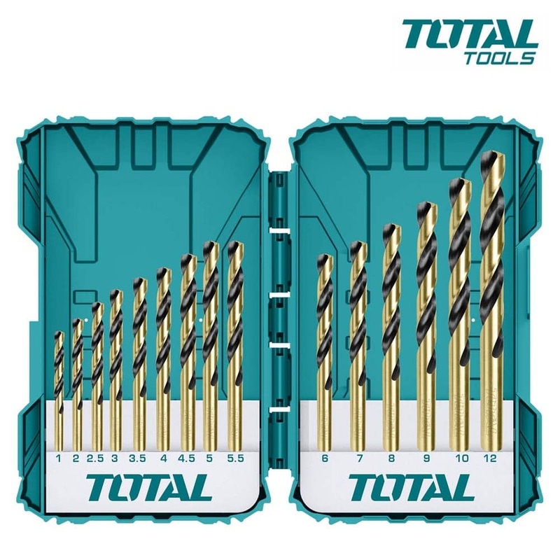 TOTAL TOOLS 15pcs HSS drill bits set - TACSDL51501