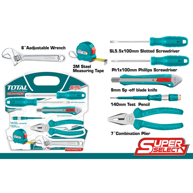 TOTAL TOOLS 7 Pcs hand tools set-THKTHP90076A