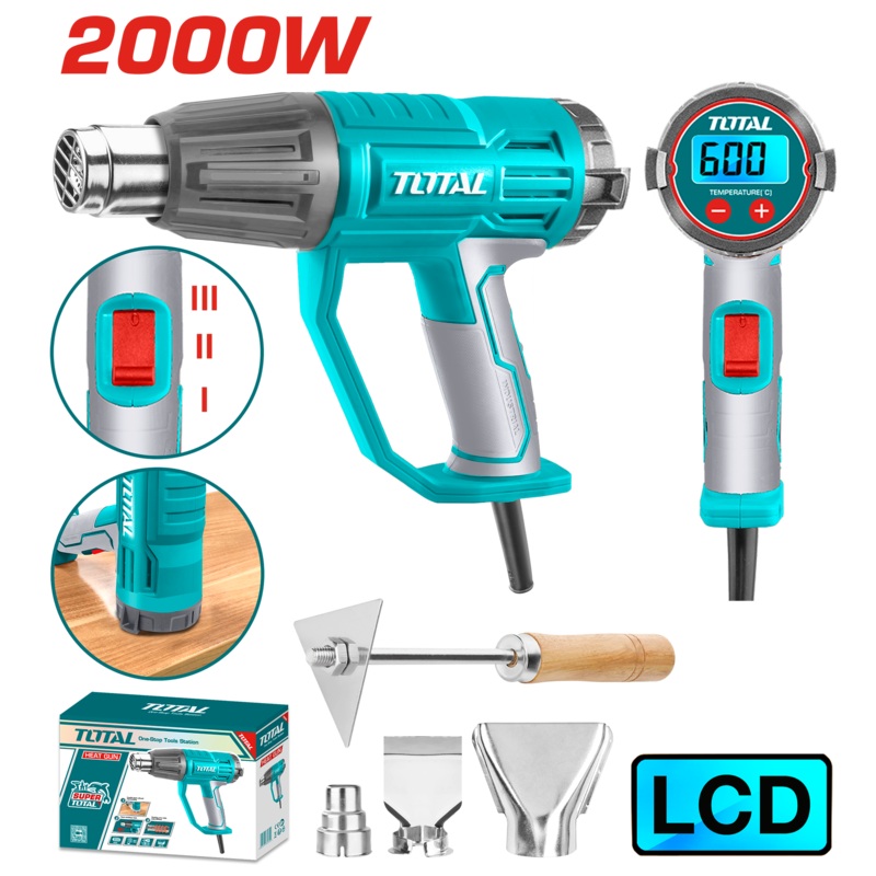 TOTAL TOOLS Heat gun digital 2000 Watt-TB20056
