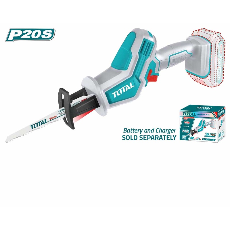 TOTAL TOOLS Lithium-ion reciprocating saw 20V- Without battery and charger -TRSLI6506
