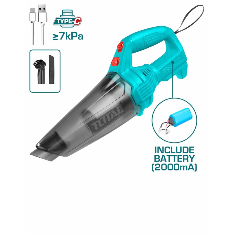 TOTAL TOOLS Lithium-Ion vacuum cleaner Type C -TVLI2026