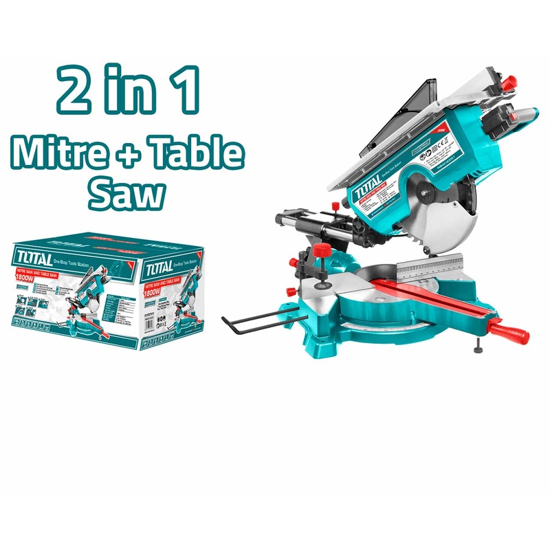 TOTAL TOOLS Mitre saw and table saw 1800w 12inch - TMS43183051