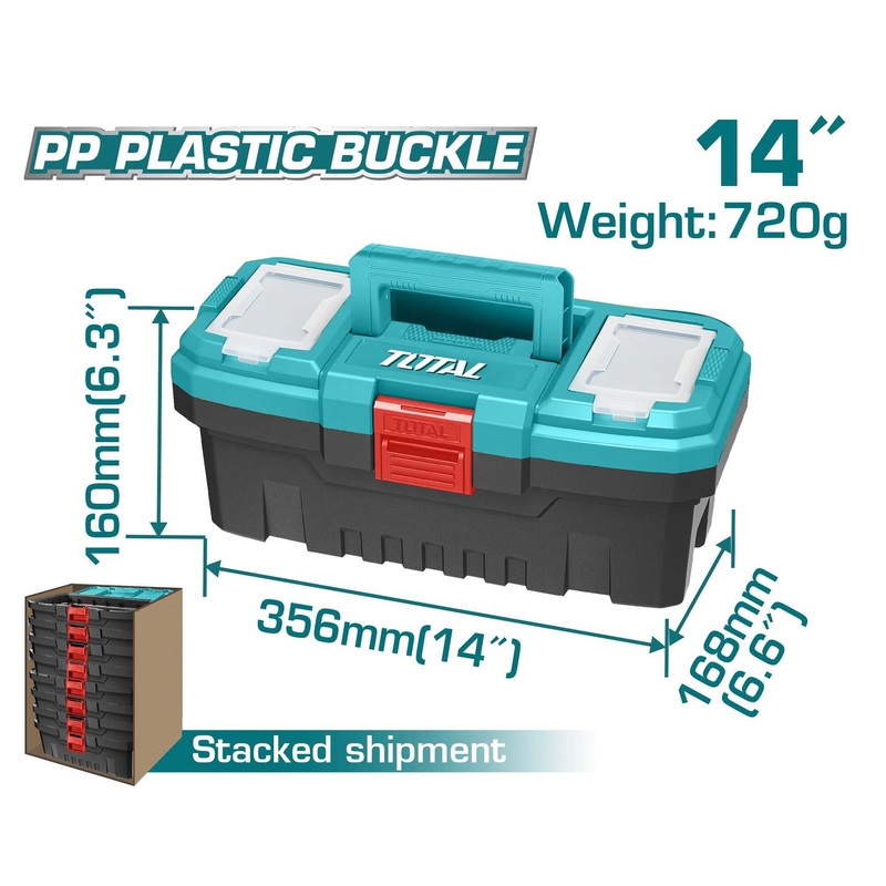 TOTAL TOOLS Plastic tool box 14 inch - TPBX0141