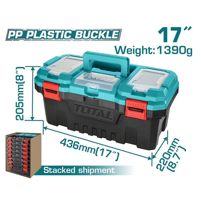 TOTAL TOOLS Plastic tool box 17 Inch - TPBX0171