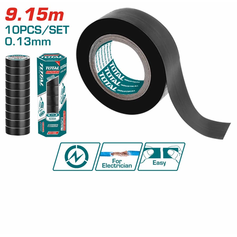 TOTAL TOOLS  PVC Insulating tape Thickness 13mm - THPET1103