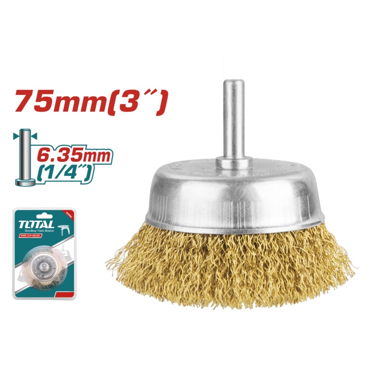 TOTAL TOOLS wire cup brush 75mm - TAC33031