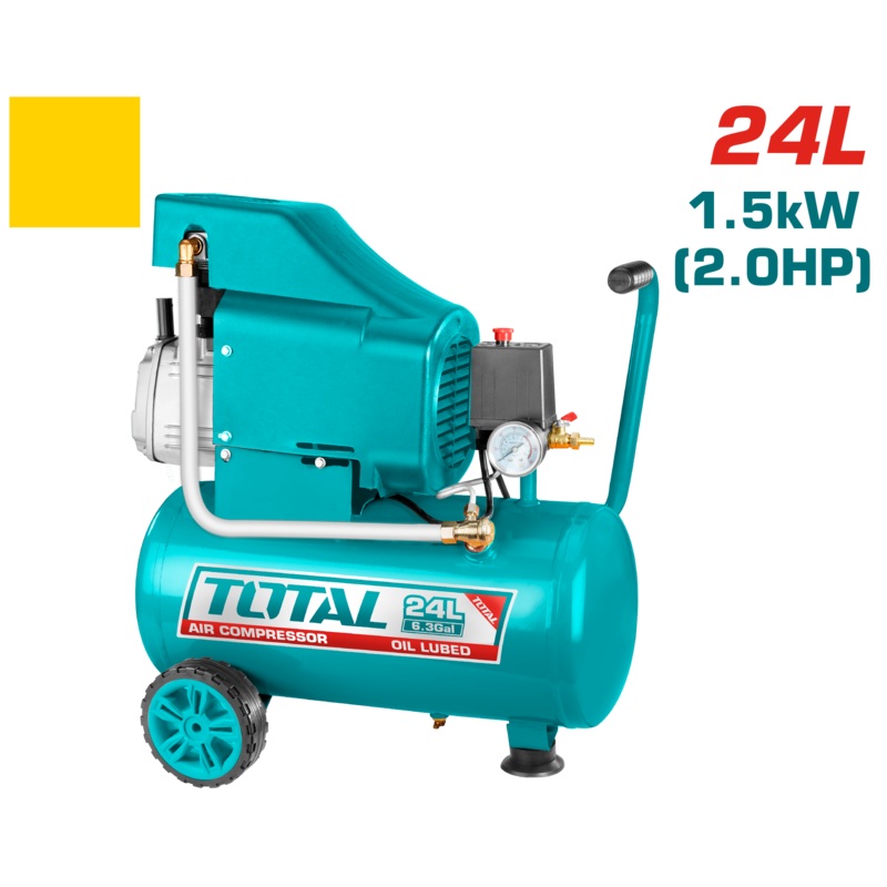 Total tools Air compressor 24 ltr. 2 HP , 8 Bar - TC202416