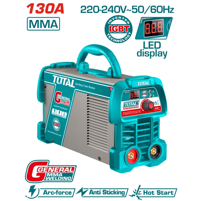 Total tools Inverter MMA welding machine 130 A , 1.6 : 3.2 mm - TW213059