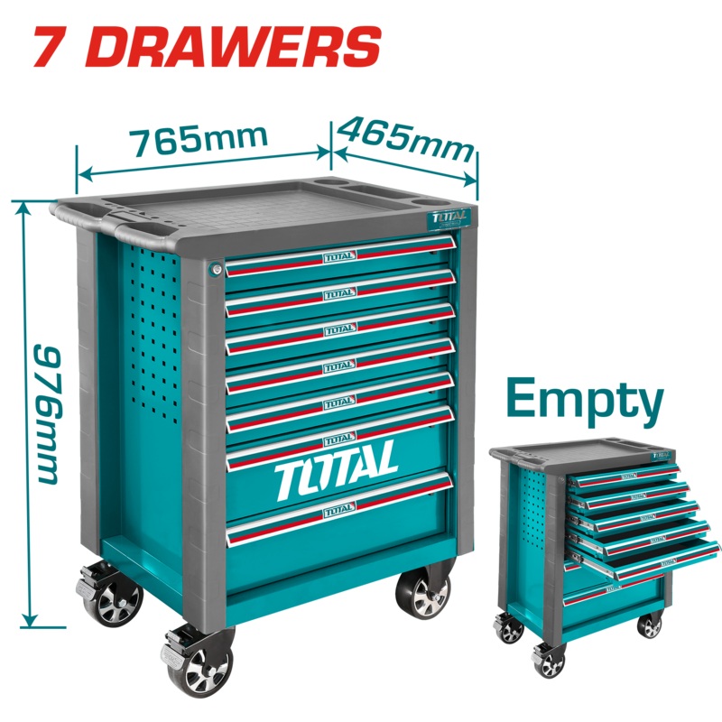 Total tools Roller Tool cabinet 7 drawers - THRC01071